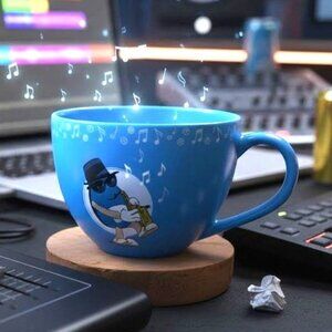 M And Ms Blue Music Mug Coffee Jazzcore Pop Culture Desk Gift Collectible RetroX
